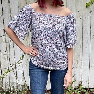 Off shoulder floral top